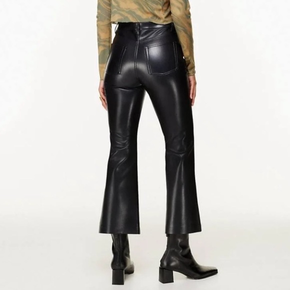 New! Wilfred Melina Flare Pants – Black Vegan Leather – Size 6 - Picture 8 of 8